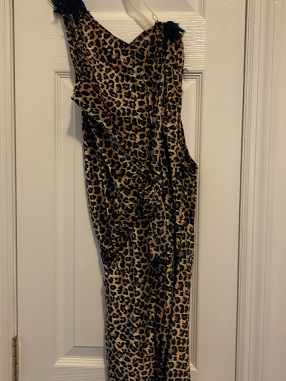 Leopard Print Women's cavewoman - Tan/Black
